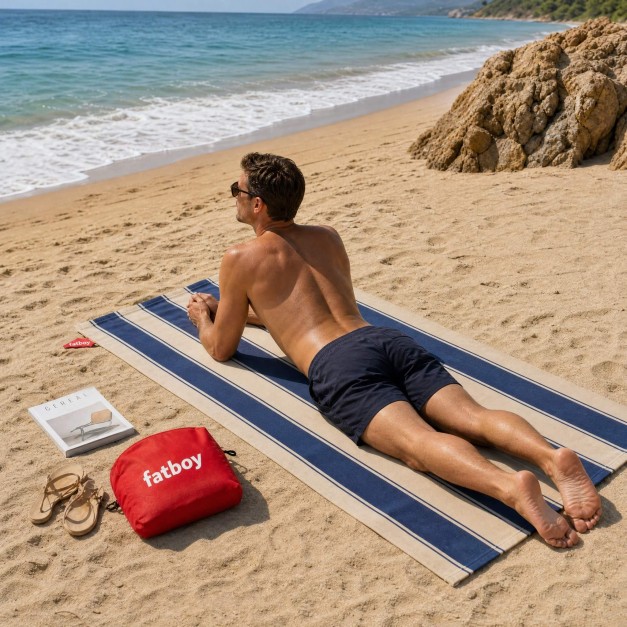 Toalla BEACH BAGGY XL a rayas- Color stripe navy- 200x90 cm- Fatboy® 2
