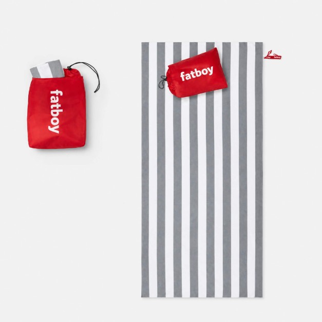 Toalla BEACH BAGGY a rayas- Color stone gris- 165x80 cm- Fatboy®