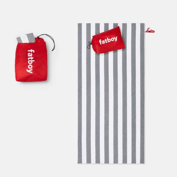 Toalla BEACH BAGGY a rayas- Color stone gris- 165x80 cm- Fatboy®