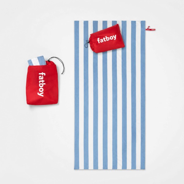 Toalla BEACH BAGGY a rayas color wave azul 165x80 cm Fatboy®