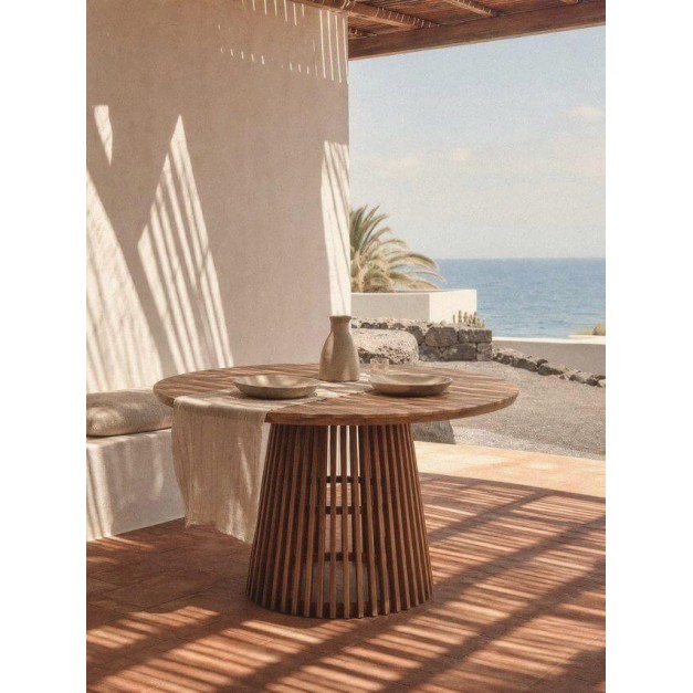 Mesa BATUR madera acacia TERRAZZA COLLECTION® vista frontal 2