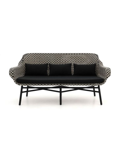 Hartman ® DELPHINE LOUNGE sofá exterior 3 plazas color Blanco / negro