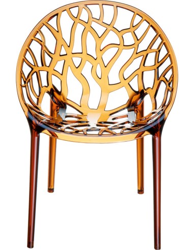 silla de jardín apilable CRYSTAL color ámbar Siesta Exclusive ®