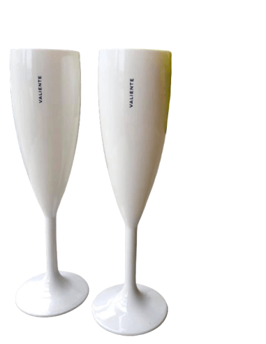 VALIENTE ® Set de 6 copas champagne BLANCO ELEGANCE
