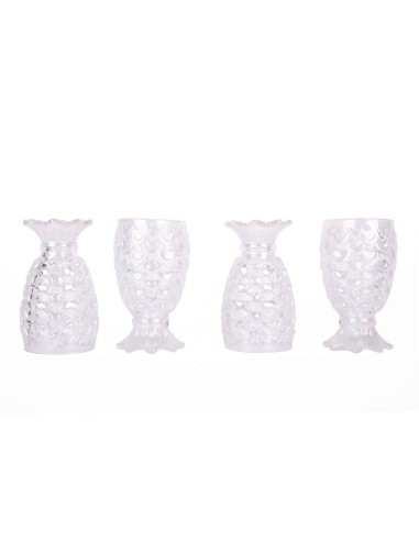 Pack de vasos de cristal con forma de piña