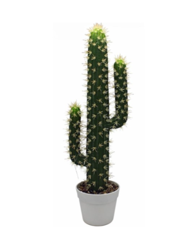 Cactus artificial realista con maceta