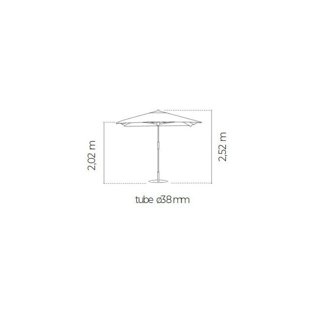 Sombrilla de jardín JAVA 200 x 200 cm color blanco/gris... 2