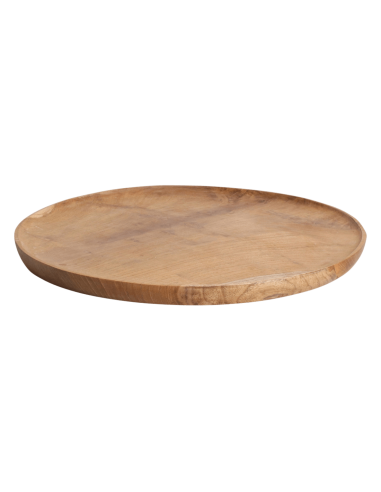 RAW MATERIALS® Plato redondo de madera de teca 38 cm.