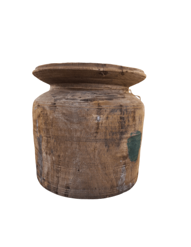 RAW MATERIALS® Vasija de madera del Nepal (tamaño XXL). Pieza original.